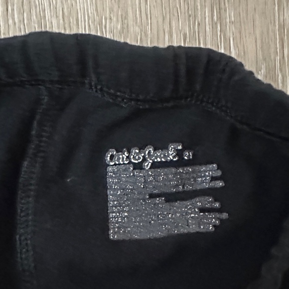 CAT & JACK Solid Black Kids Leggings SIZE 2T Simple Minimal Flaw Fitted Play - Picture 3 of 5